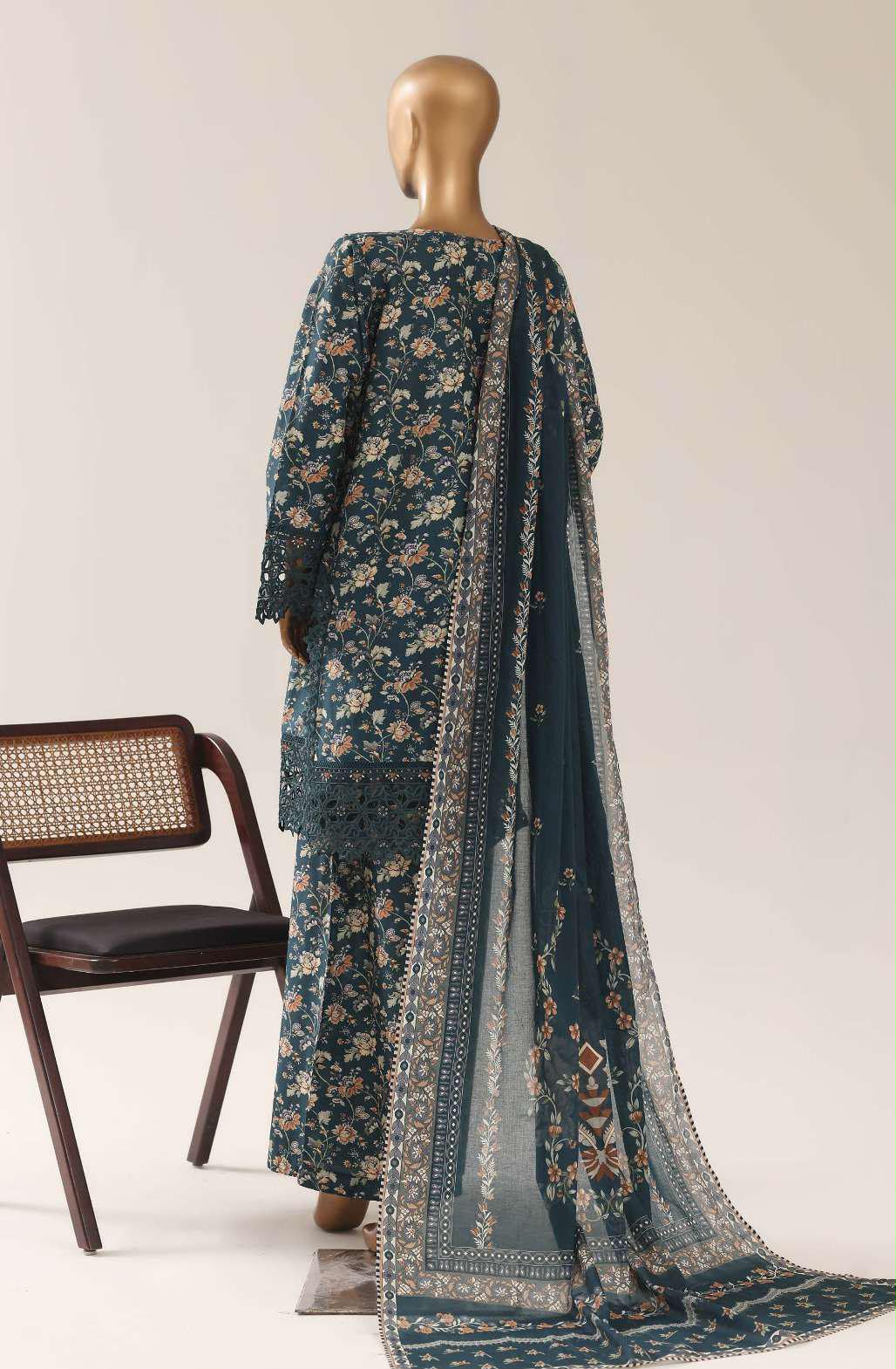 SADABAHAR | Festive Embroidered Lawn 3-Piece Stitched Suit – VSG02