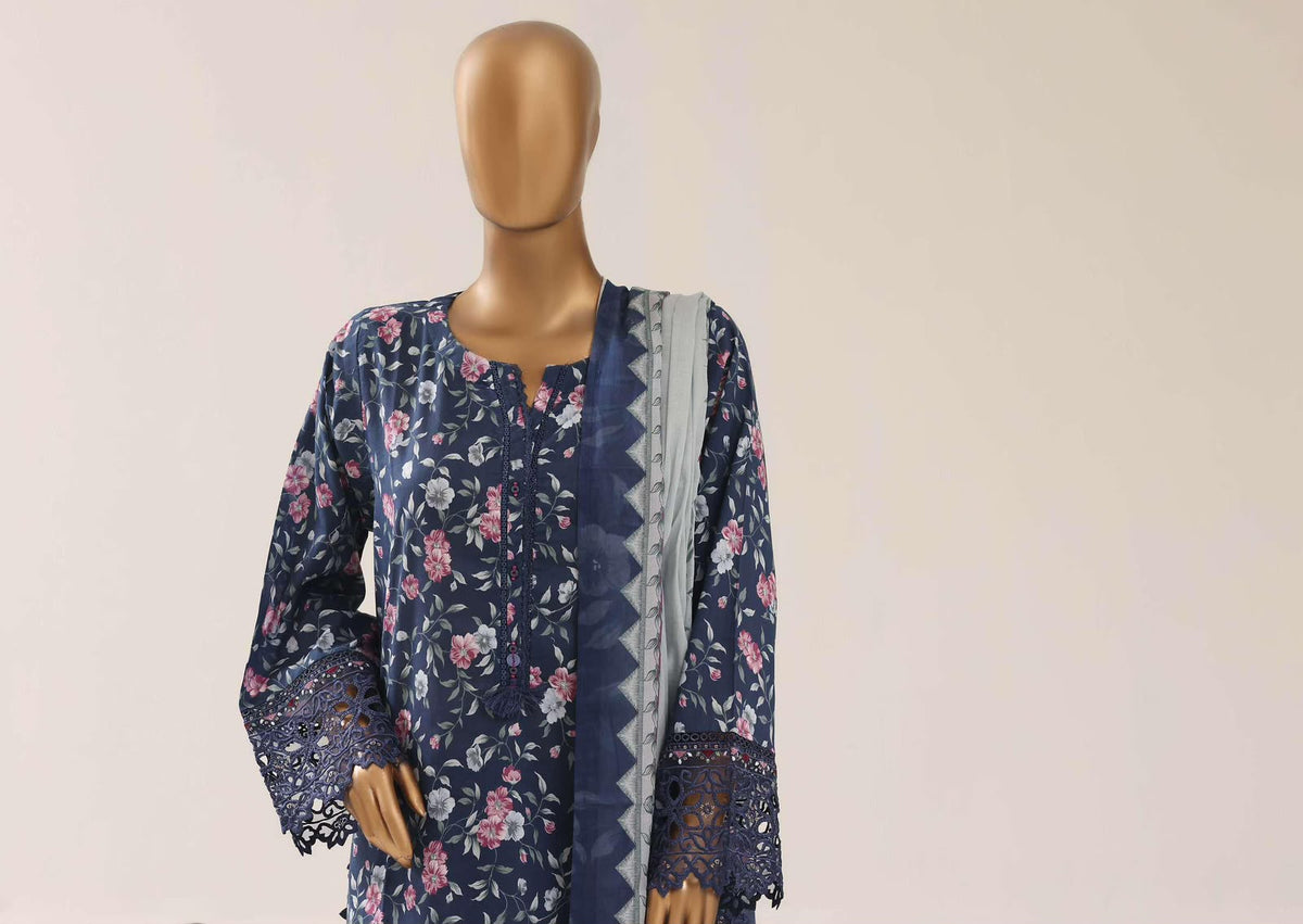 SADABAHAR | Festive Embroidered Lawn 3-Piece Stitched Suit – VSBL03
