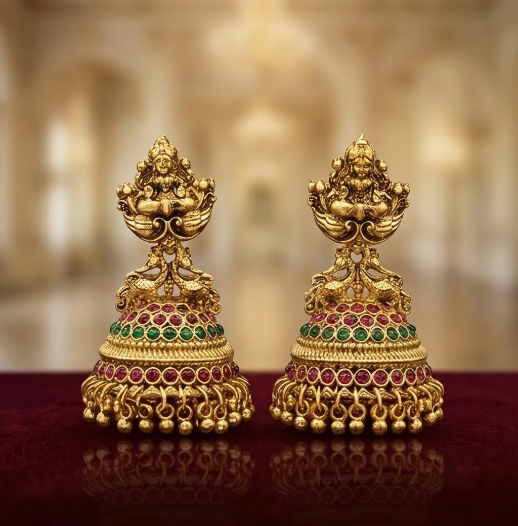South Indian Traditional Temple Earrings