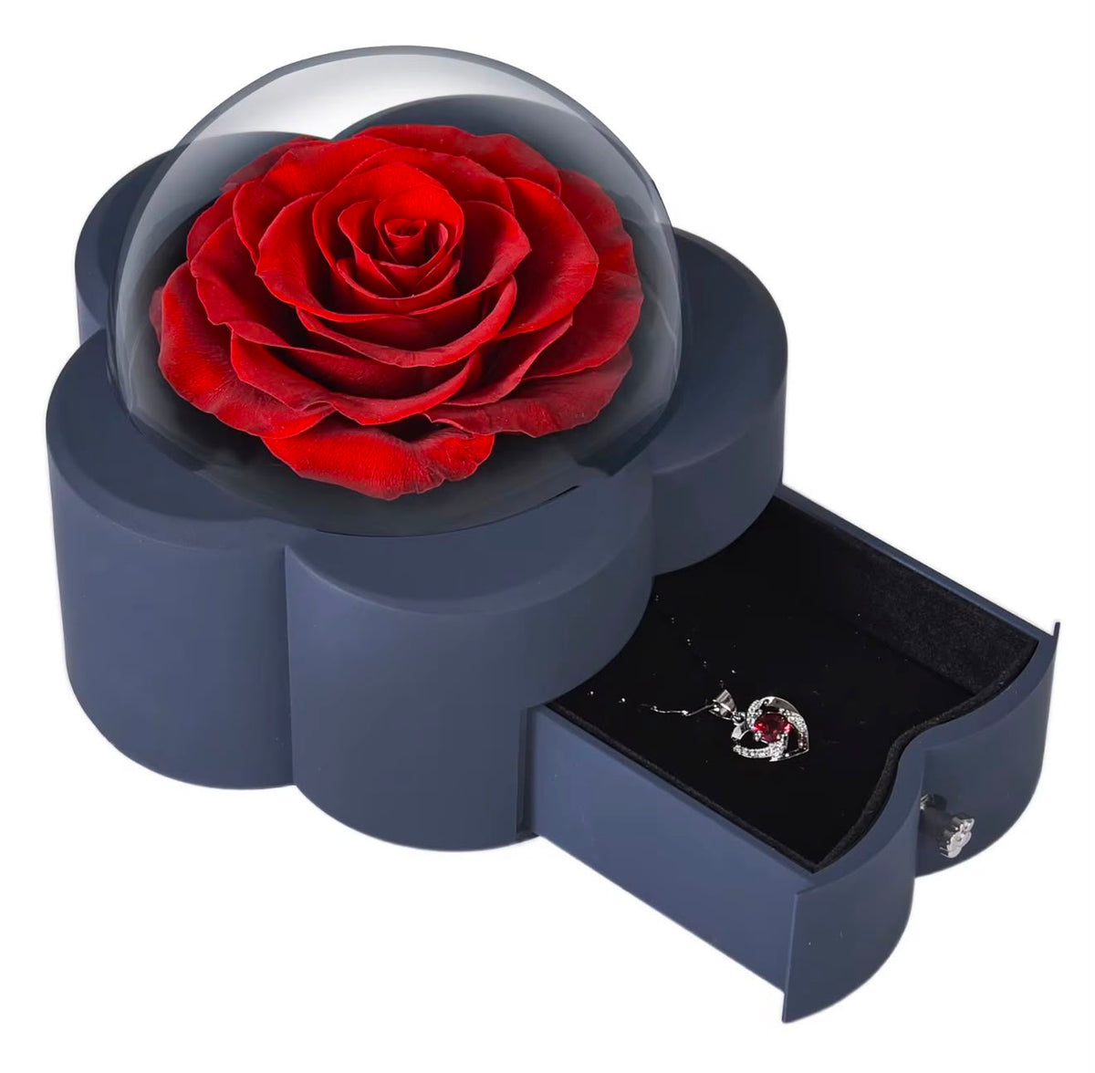 Veloura Eternal Rose Flower Gift Box – RED