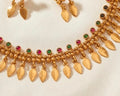 Traditional Gold-Plated Choker & Earring Set