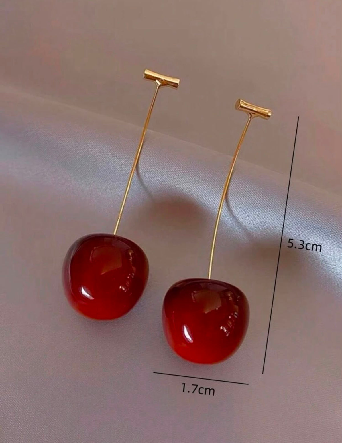 Fresh Cherry fruit dangle Earrings