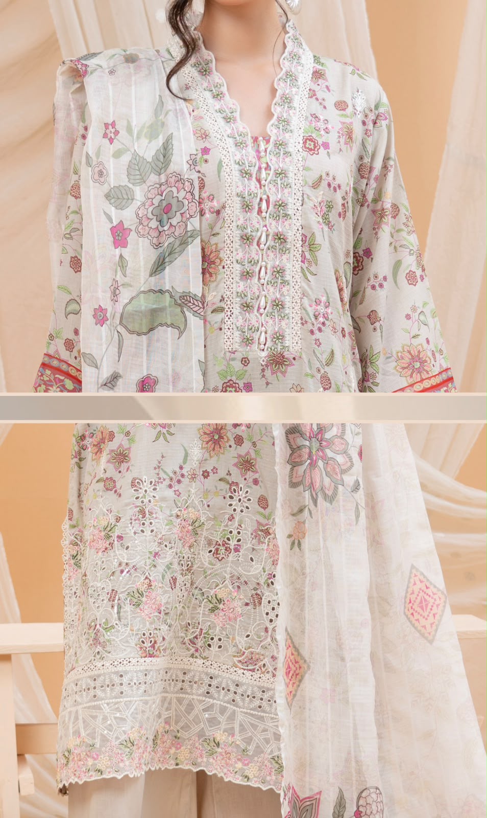 Floral Digital Print 3-Piece Lawn Suit