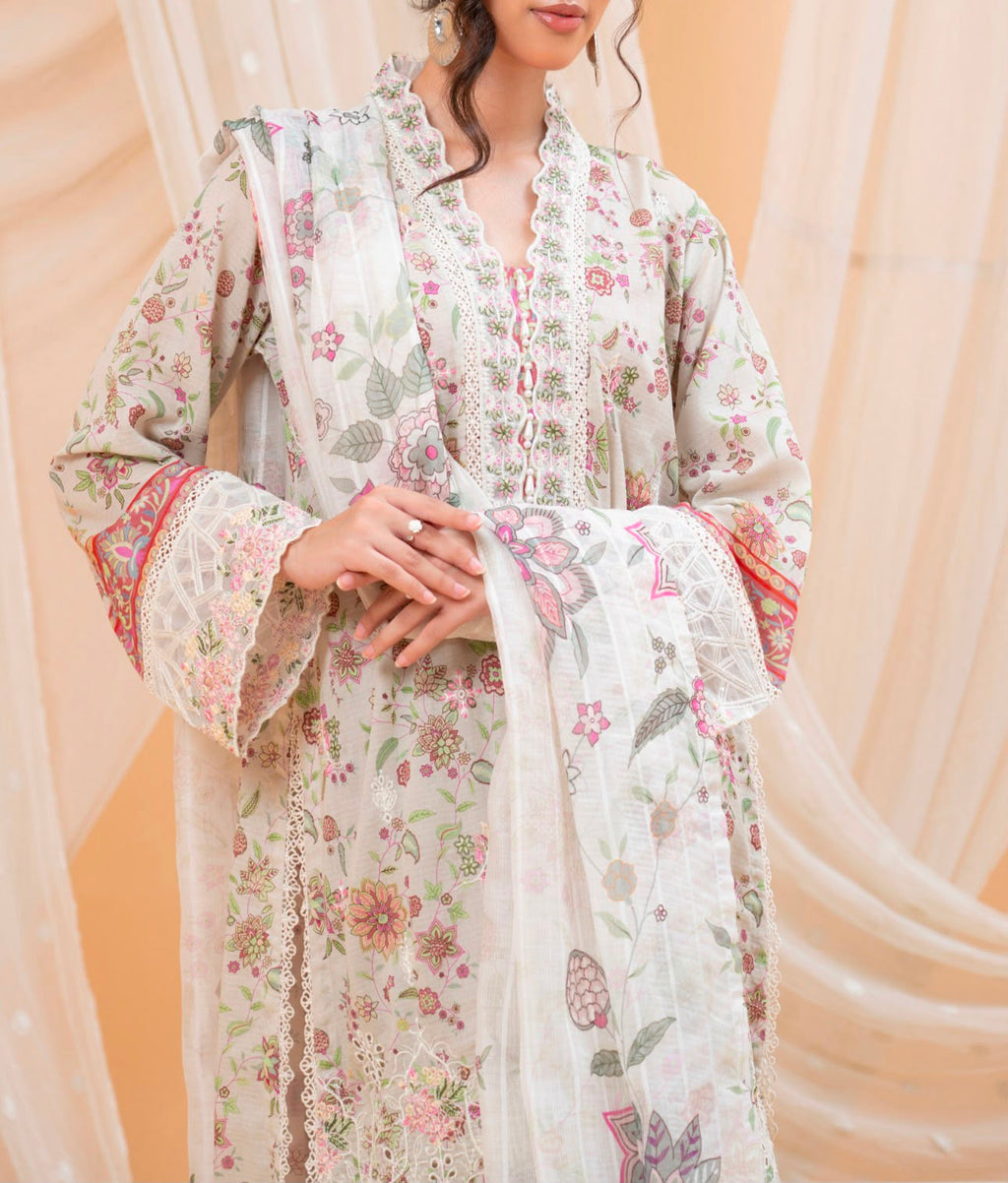 Floral Digital Print 3-Piece Lawn Suit