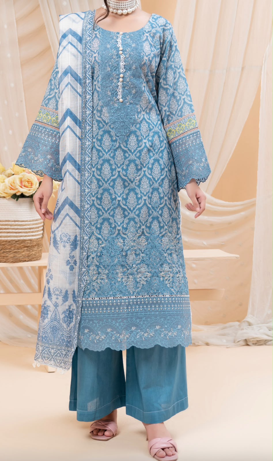 Floral Digital Print 3-Piece Lawn Suit
