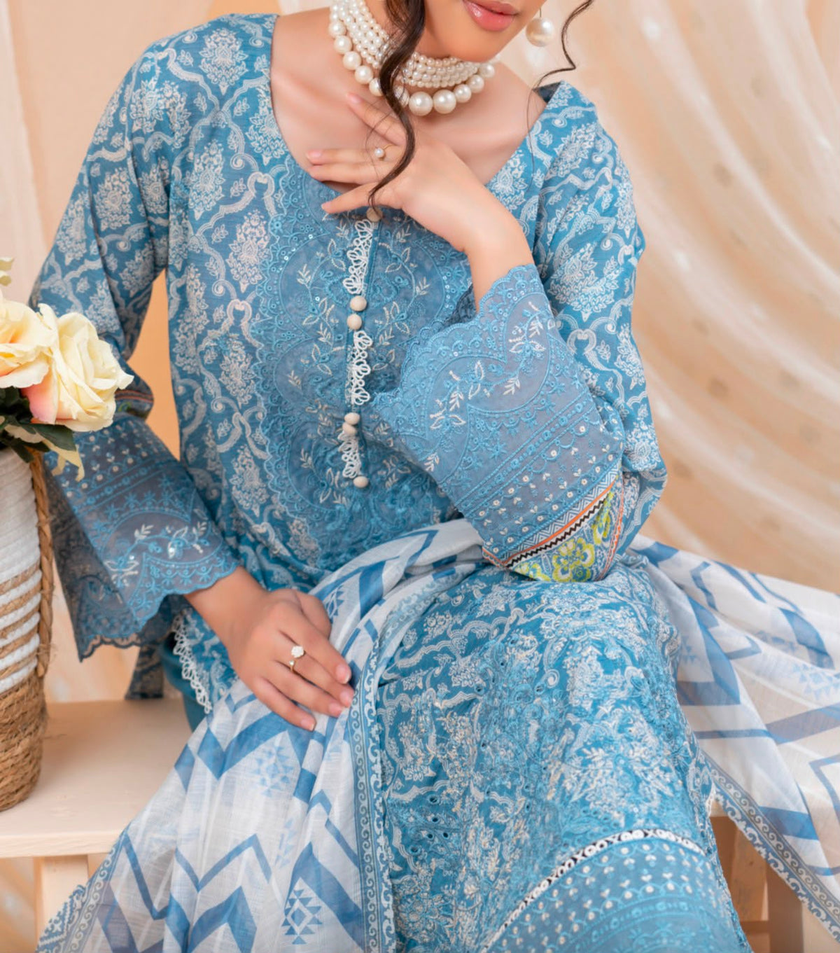 Floral Digital Print 3-Piece Lawn Suit