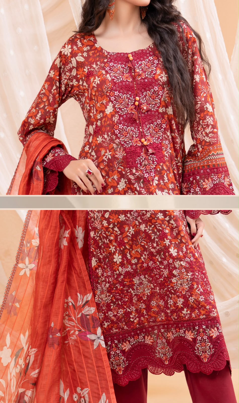 Floral Digital Print 3-Piece Lawn Suit