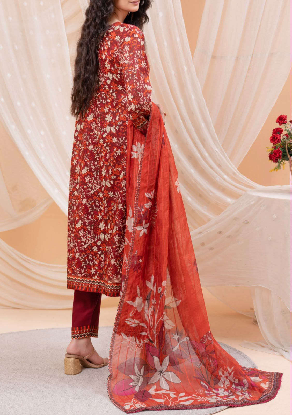 Floral Digital Print 3-Piece Lawn Suit