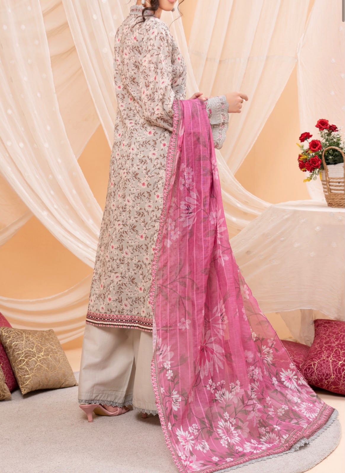Floral Digital Print 3-Piece Lawn Suit