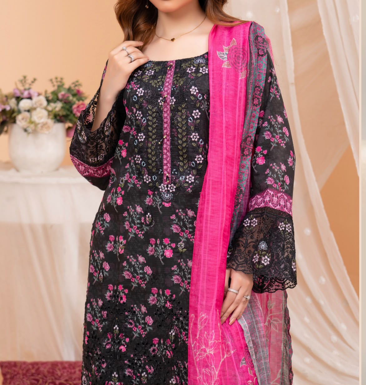 Floral Digital Print 3-Piece Lawn Suit