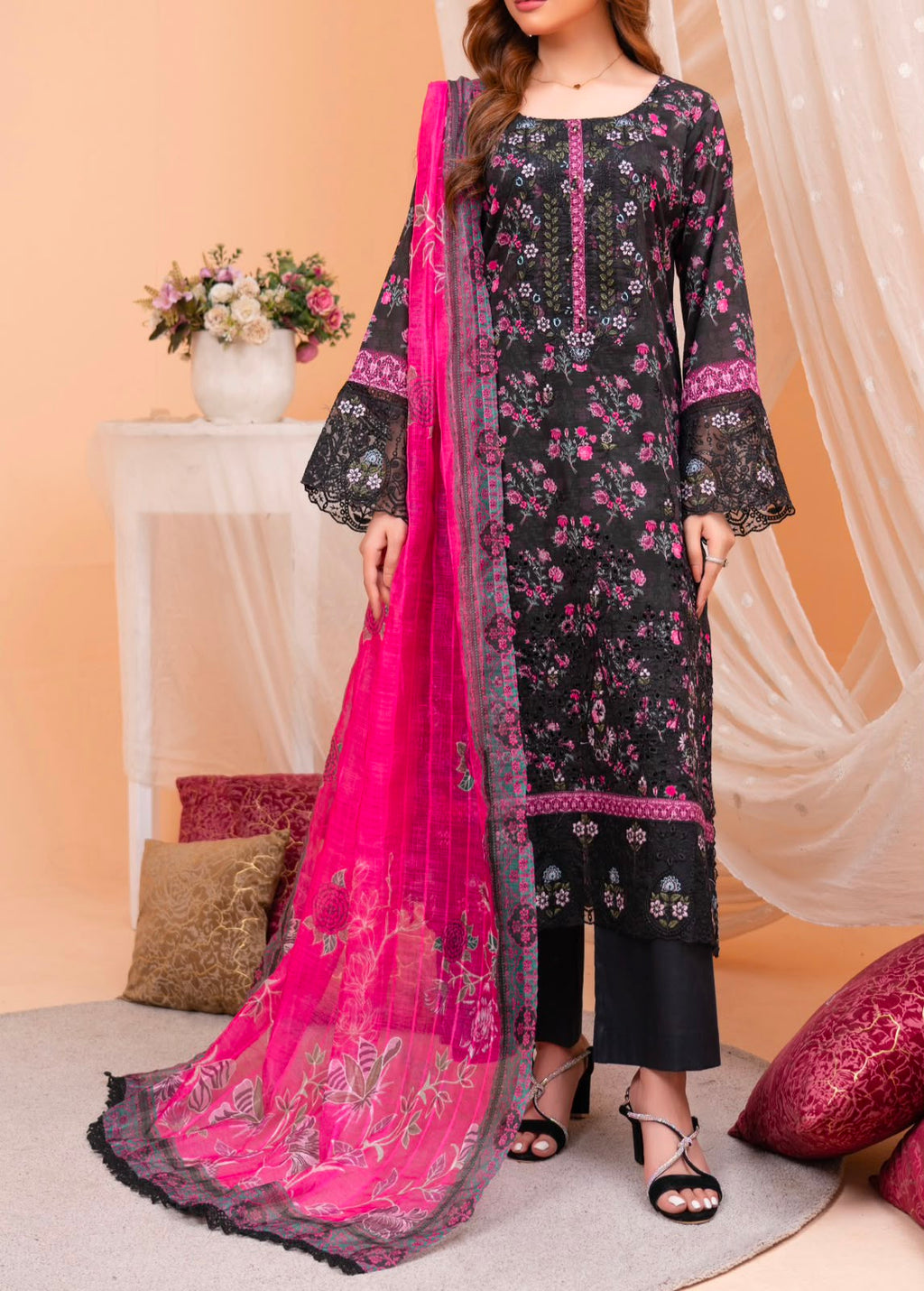 Floral Digital Print 3-Piece Lawn Suit