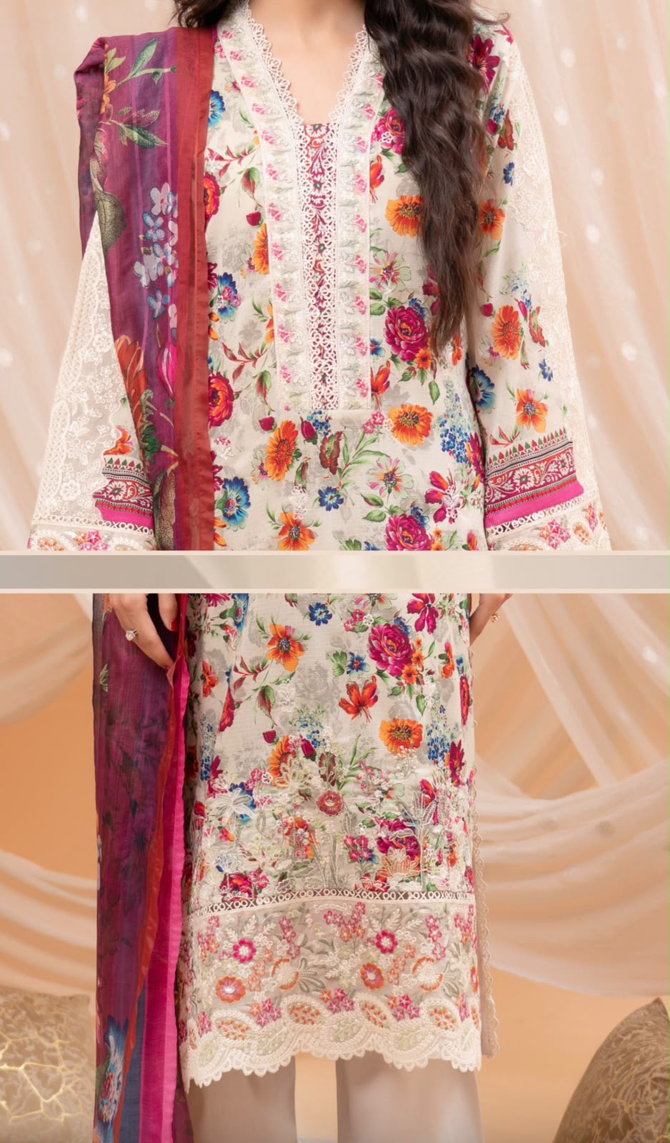 Floral Digital Print 3-Piece Lawn Suit