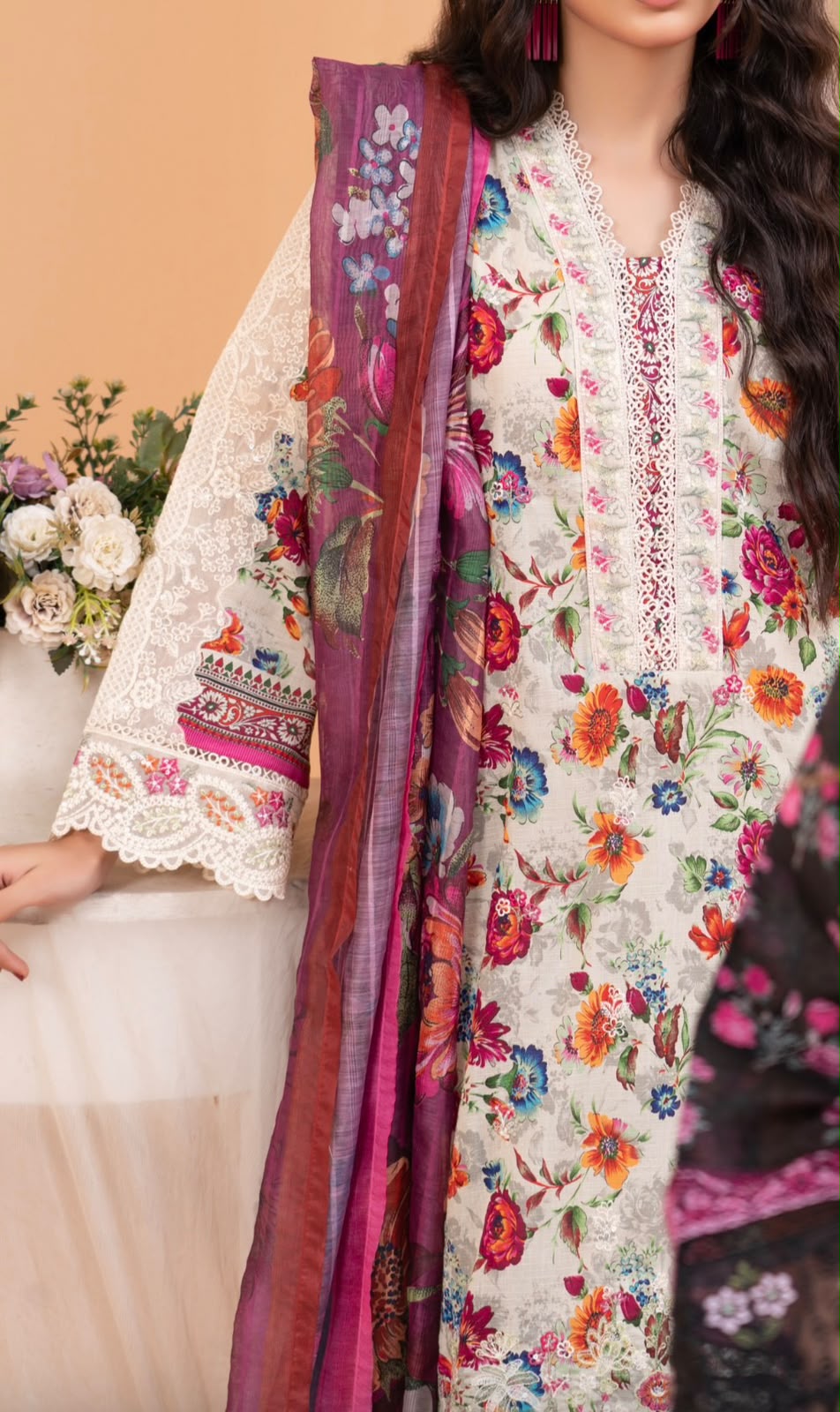 Floral Digital Print 3-Piece Lawn Suit