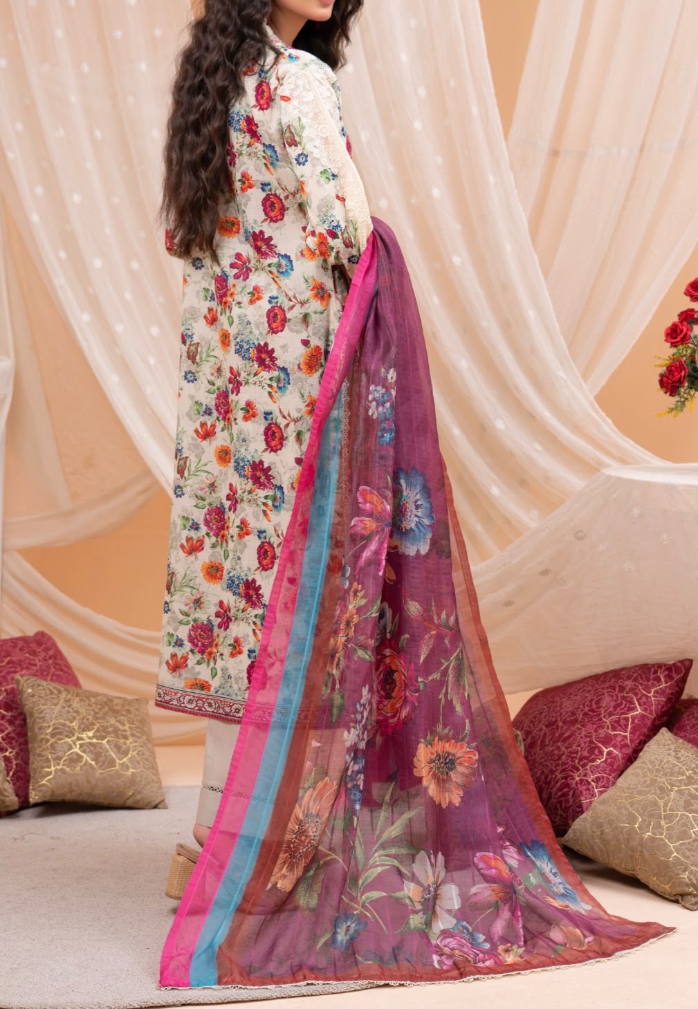 Floral Digital Print 3-Piece Lawn Suit