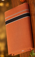 Cotton Regular Kavi Single Dhoti with Black Border (KAVI MUNDU)